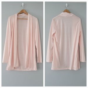 Rags & Couture light pink open front lighweight cardigan size L Large
